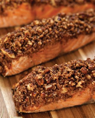 Honey Pecan Crusted Salmon