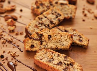 Toasted Almond ’n Pecan Chip Biscotti