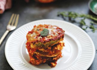Light Layered Eggplant Parmesan