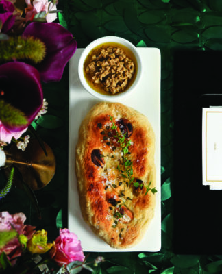 Pan-Grilled Frena Bread with Olive Tapenade