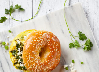 Loaded Vegetable- Omelet Sandwich